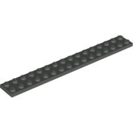 Lego destička 2x16, tmavě šedá (4162484)
